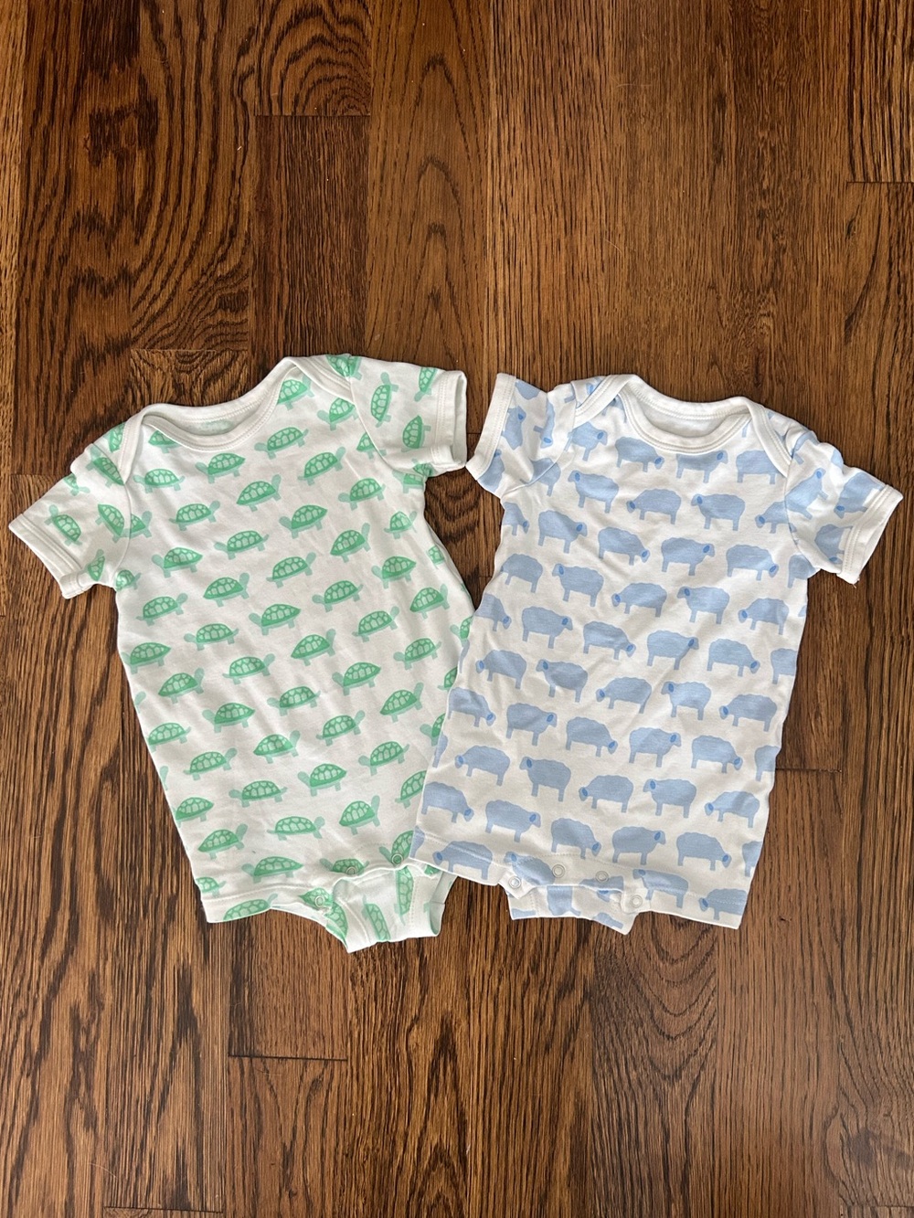 Set of 2 Primary Shortie Rompers